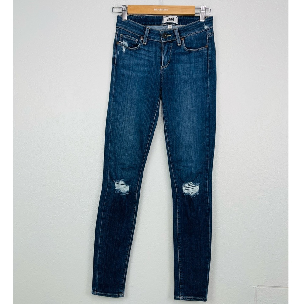 PAIGE Verdugo Ultra Skinny Quinnely Dest Blue Distress Jeans